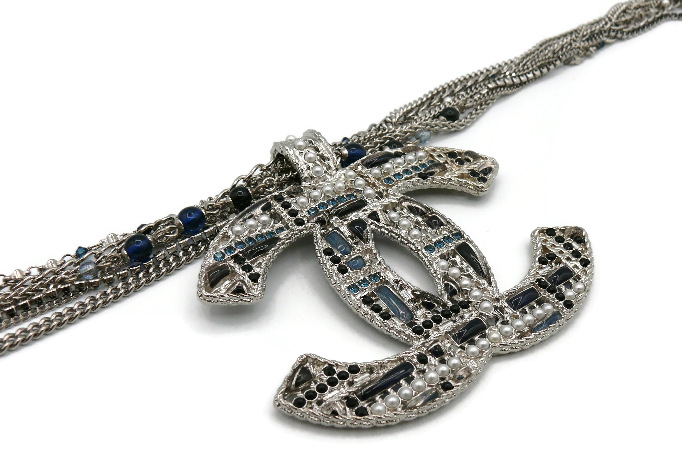 CHANEL Massive Jewelled CC Pendant Multi-strand Necklace, 2019 1