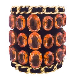 Chanel Massive Rhinestones Bangle