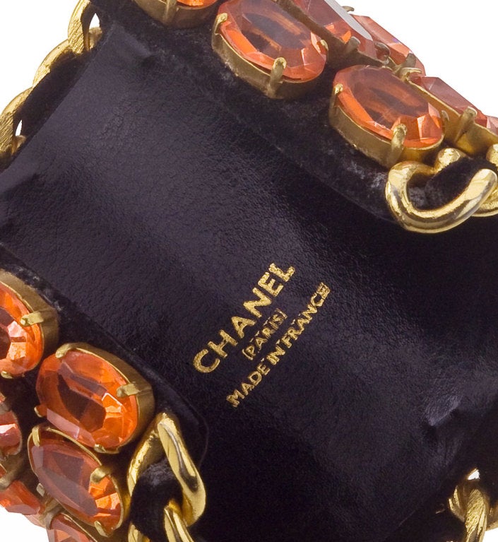 Women's Chanel Massive Rhinestones Bangle For Sale