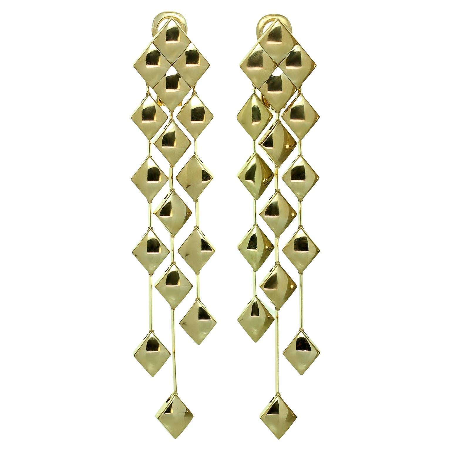 14K Yellow Gold Diamond-Cut Faceted Huggie Hoop Earrings