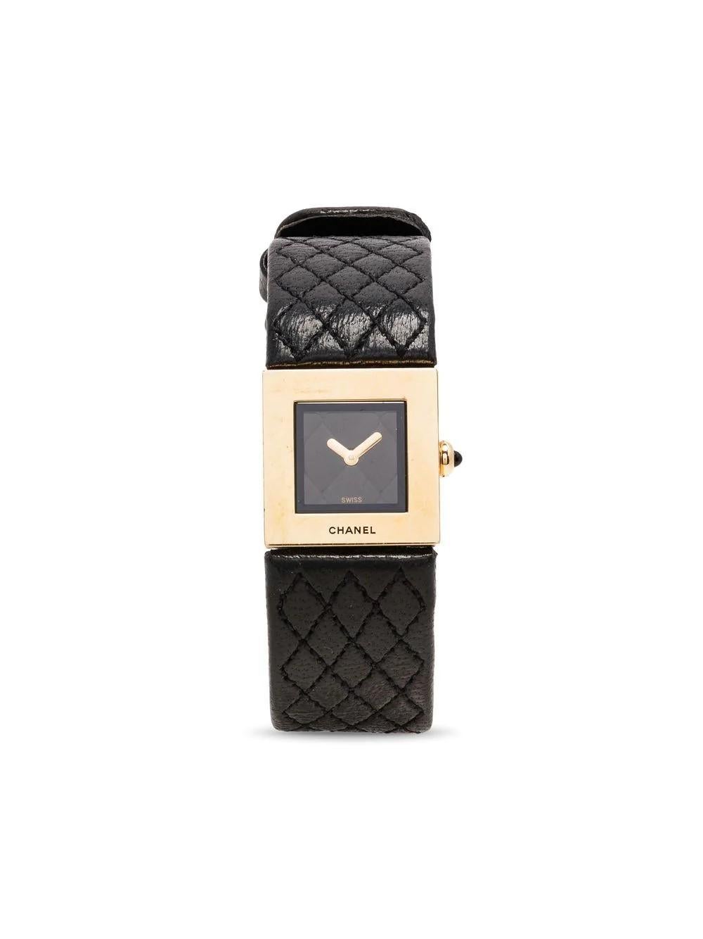 chanel watch leather strap