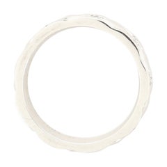 Chanel Matelasse Band Ring Platinum and Diamonds Silver