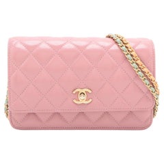 Chanel Matelasse Caviar Skin Chain Shoulder Bag Pink