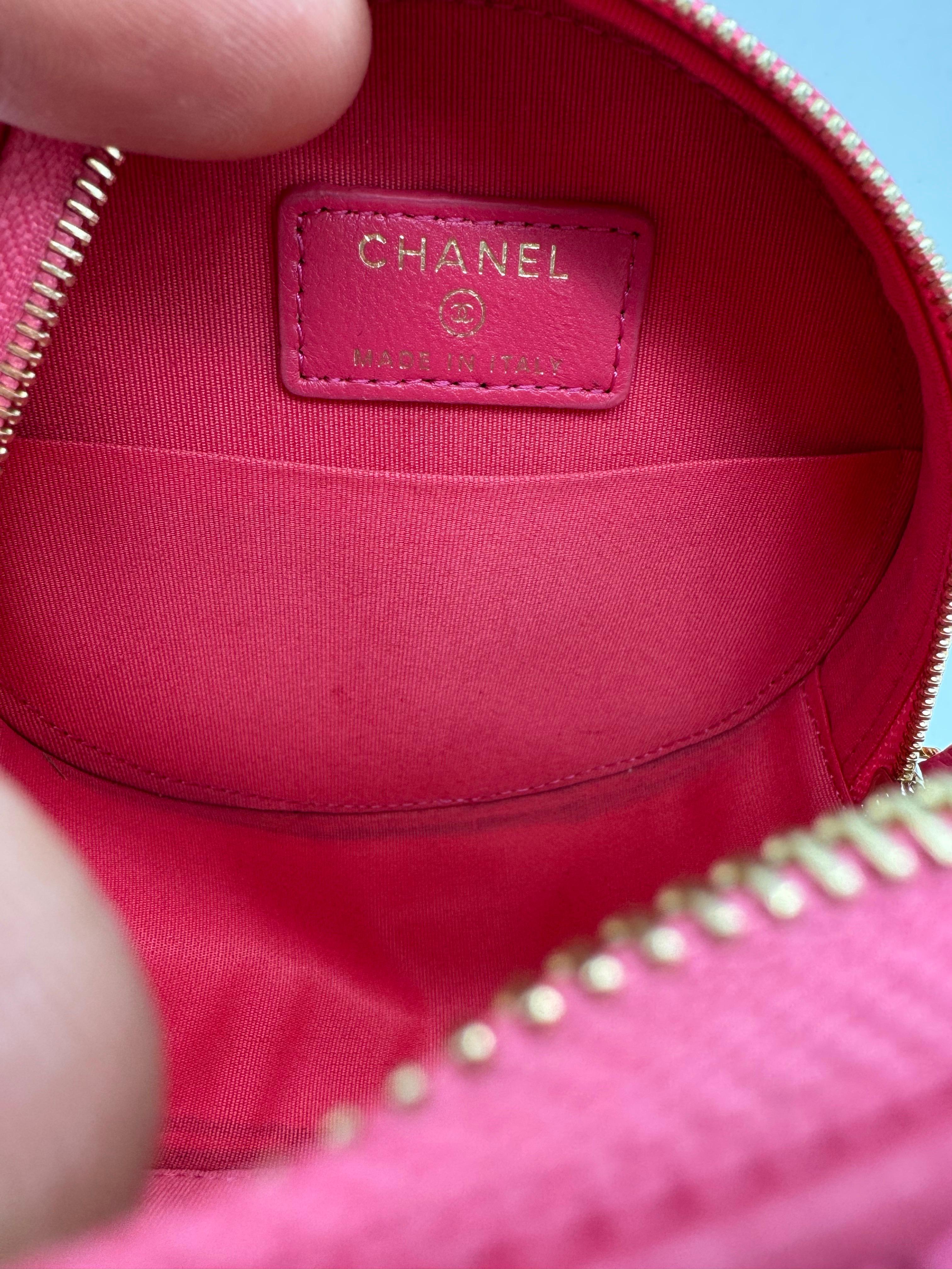 CHANEL Matelasse Caviar Skin Chain Umhängetasche Pink CC Auth For Sale 8