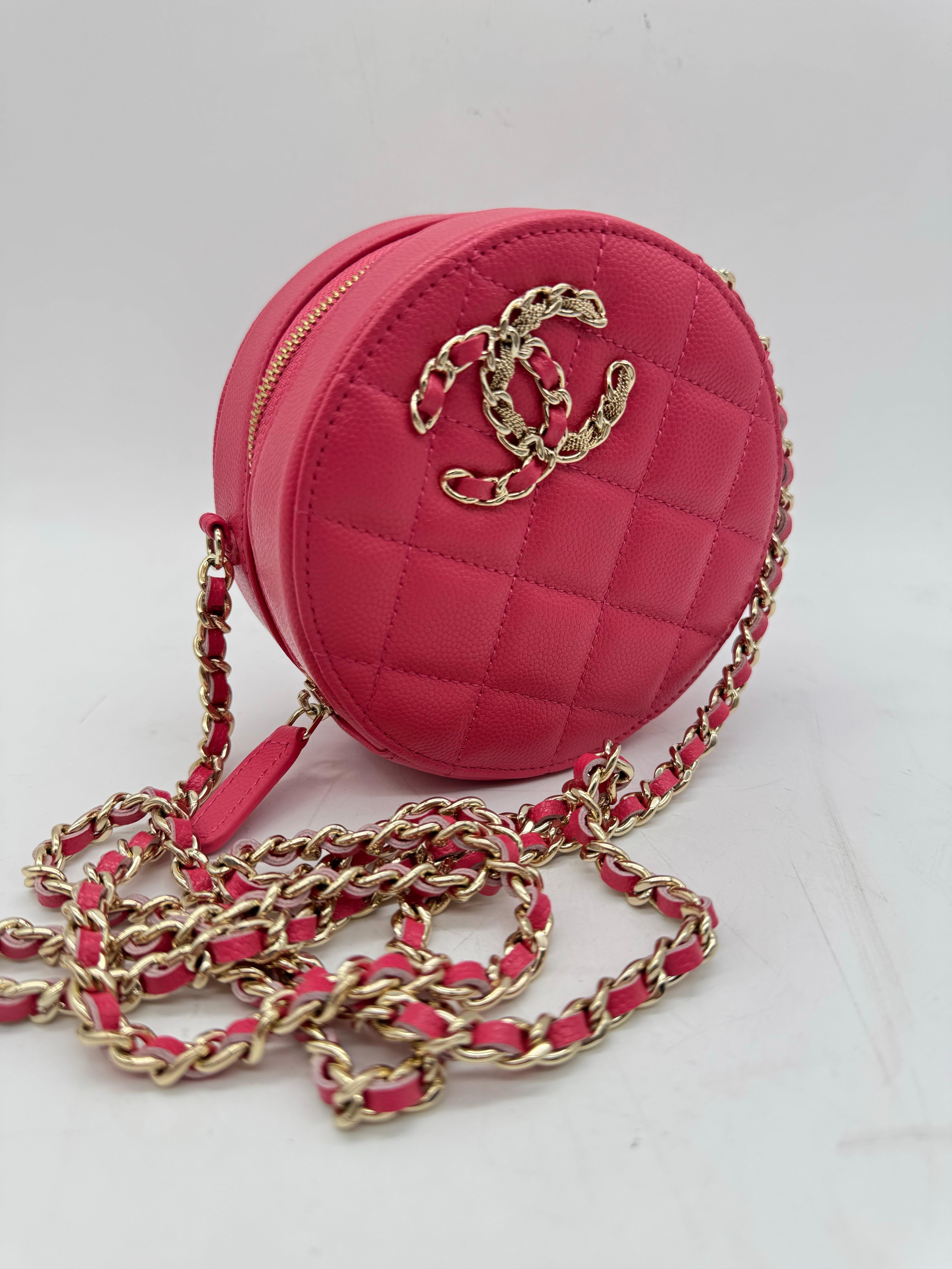 CHANEL Matelasse Caviar Skin Chain Umhängetasche Pink CC Auth In Excellent Condition For Sale In 10707, DE