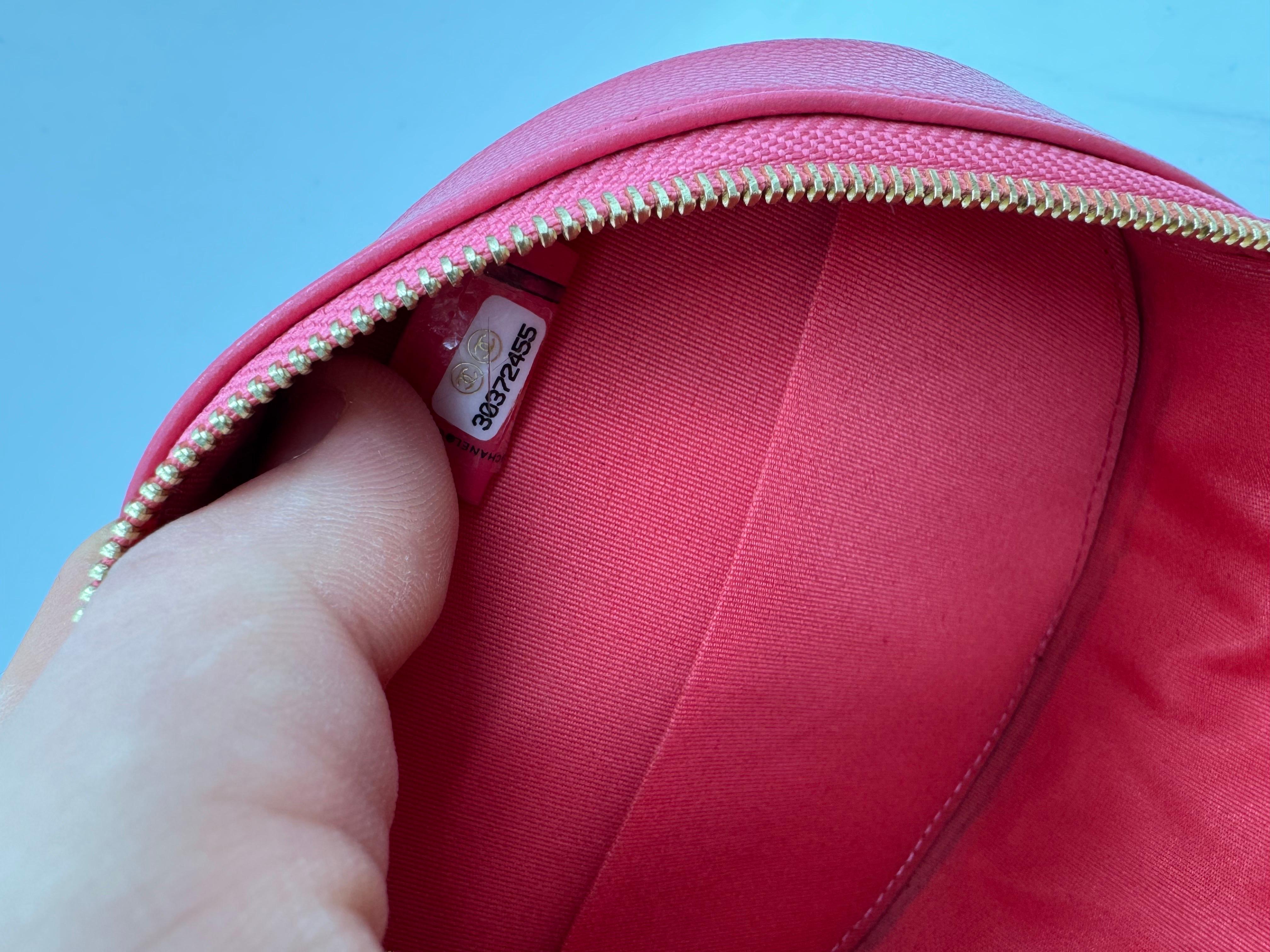 CHANEL Matelasse Caviar Skin Chain Umhängetasche Pink CC Auth For Sale 3