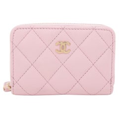 Chanel Matelasse Caviar Skin Coin Purse Pink
