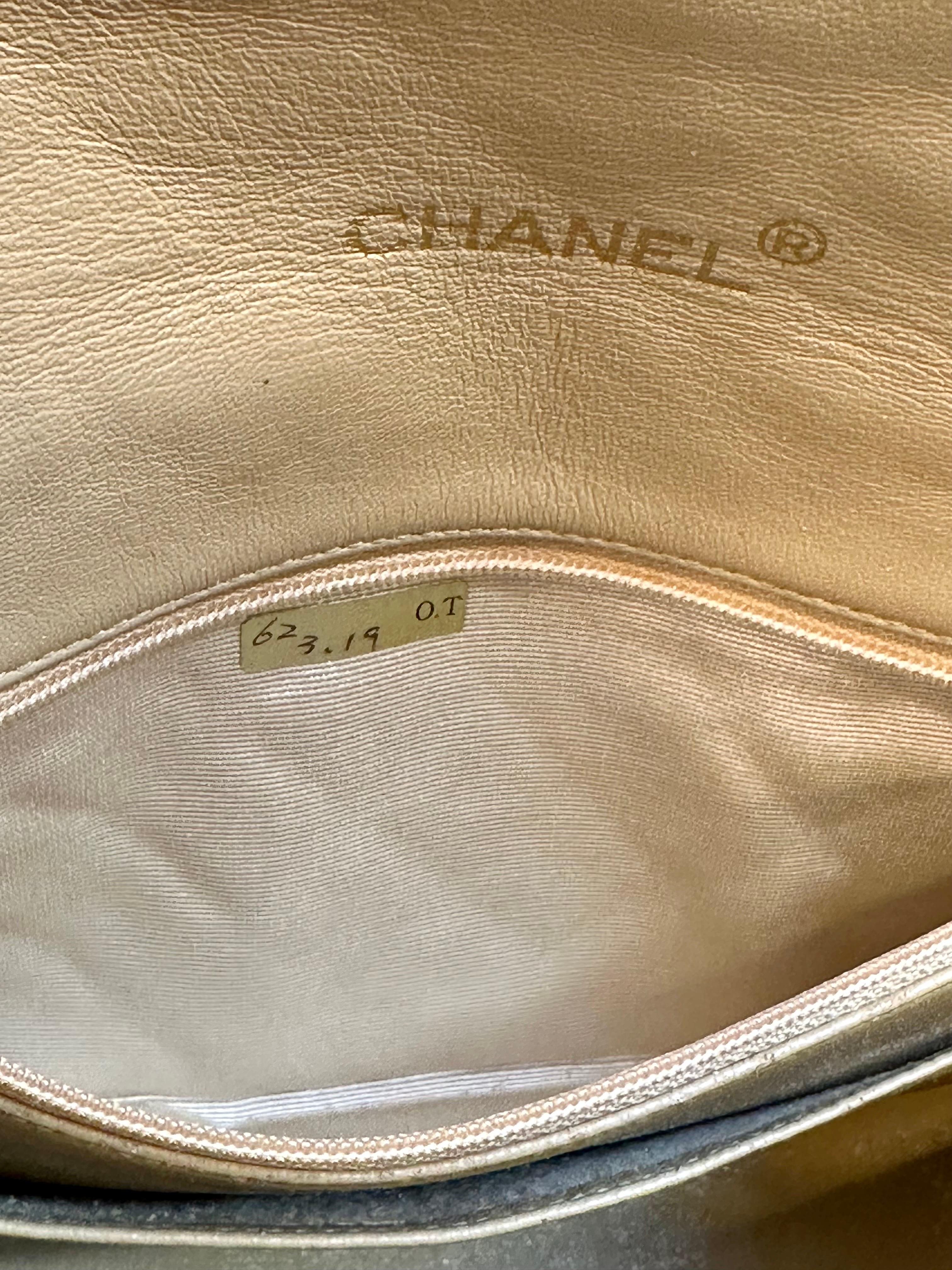 CHANEL Matelasse Chain Shoulder Bag Leather Beige push lock CC Logo, Vintage 6