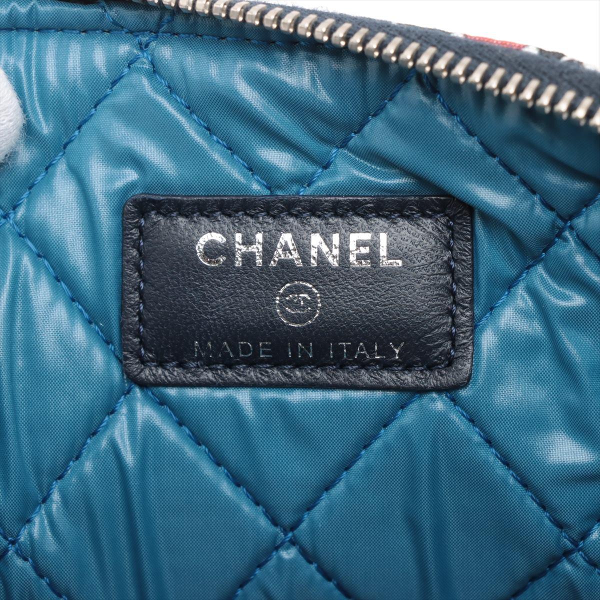 Sac pochette multicolore Chanel Matelasse Flower Canvas Nylon en vente 2