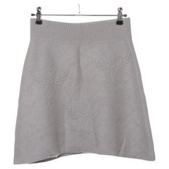 Gonna Chanel in maglia matelassé grigio