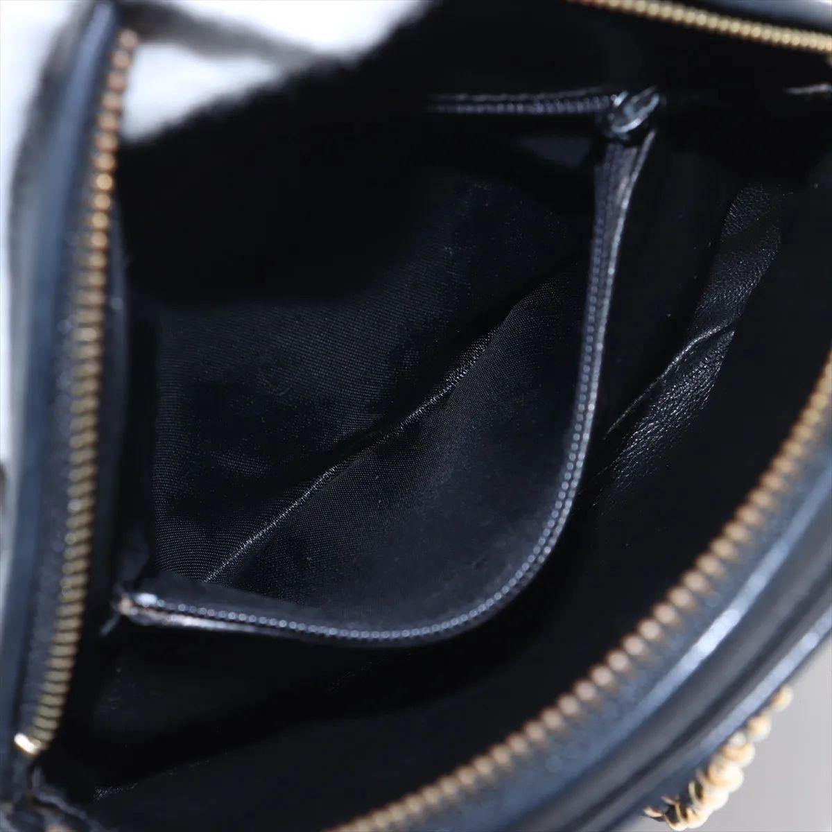 Chanel Matelasse Lambskin Chain Handbag Black For Sale 5
