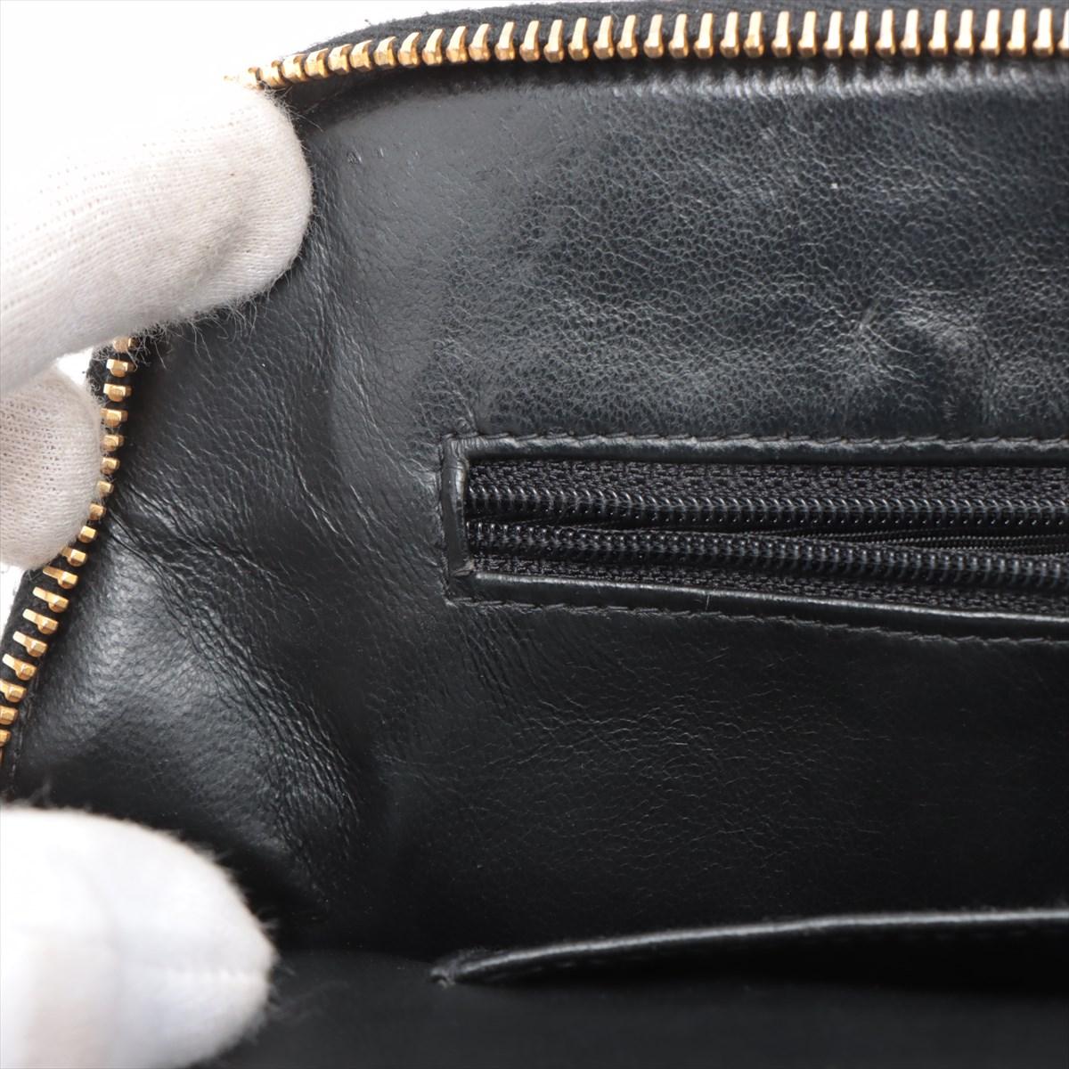 Chanel Matelasse Lambskin Chain Shoulder Bag Black For Sale 8