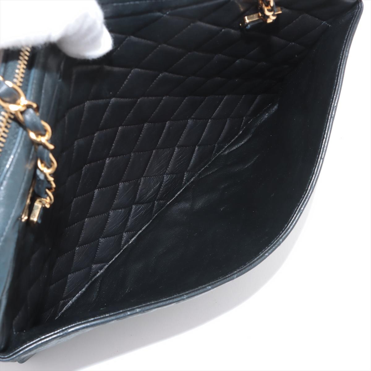 Chanel Matelasse Lambskin Chain Tote Bag Black 9