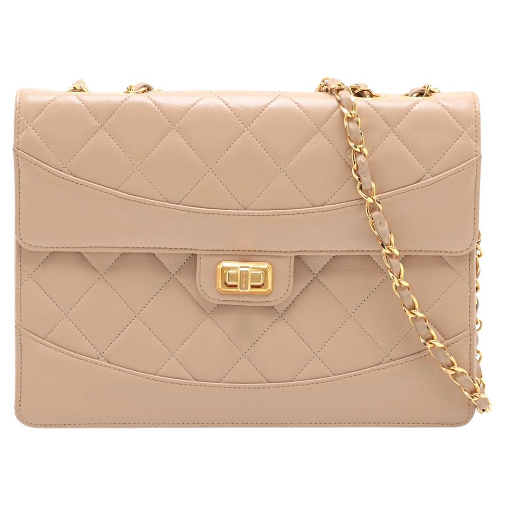 CHANEL Limited Edition Matelasse Bag Charm Single Flap Chain Shoulder Black Lambskin Bag