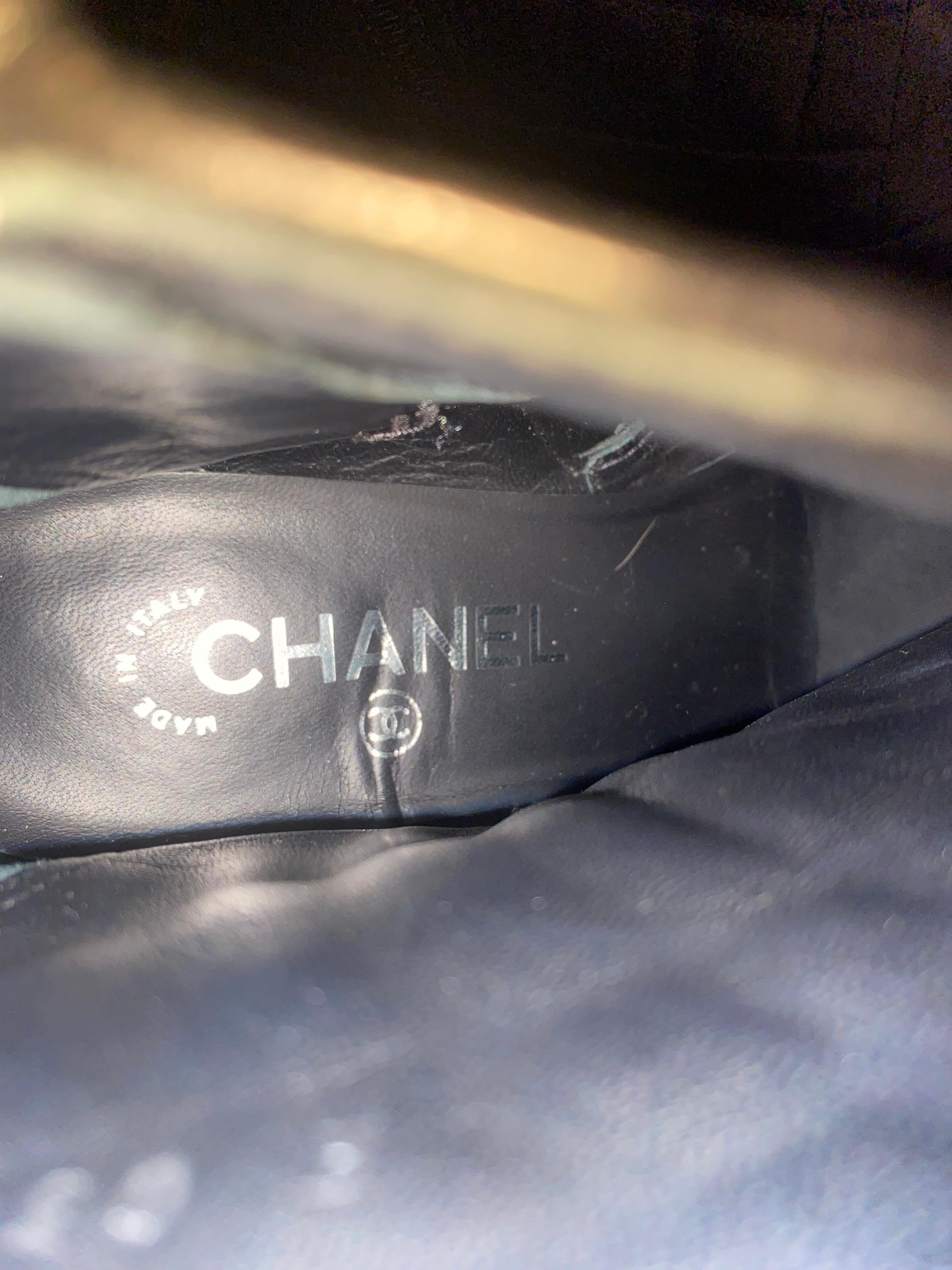 Chanel Matelasse Leather Ankle Boots For Sale 5