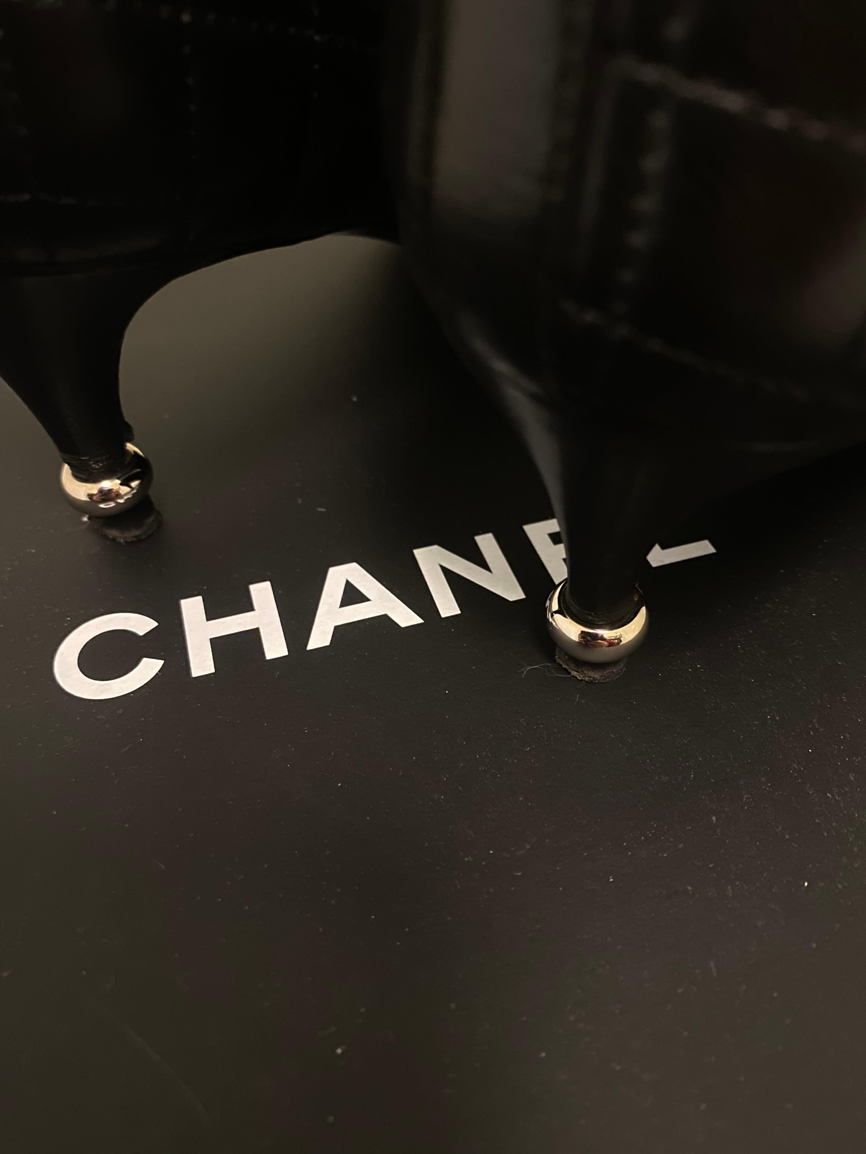 Chanel Matelasse Leather Ankle Boots For Sale 6