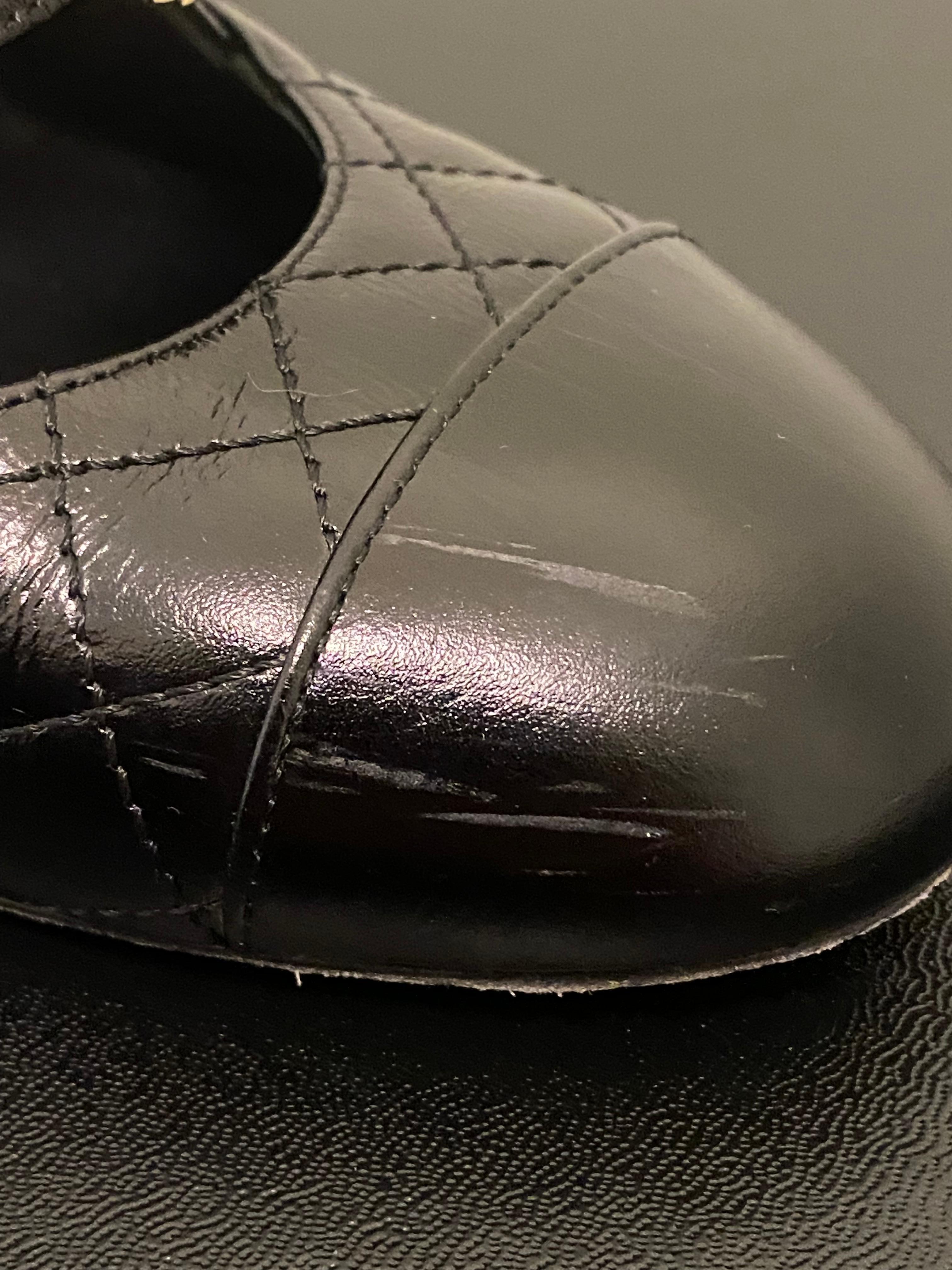 Chanel Matelasse Leather Block Heels Size 36.5 For Sale 6