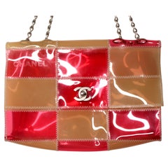 Chanel Matelasse Pink & Beige PVC Patchwork Flap Bag