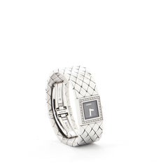 Chanel Matelasse Quartz Watch Stainless Steel with Diamond Bezel 19