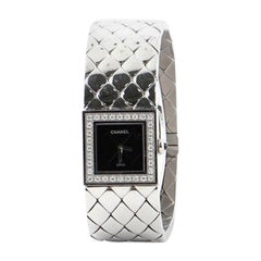 Chanel Matelasse Quartz Watch Stainless Steel with Diamond Bezel 19