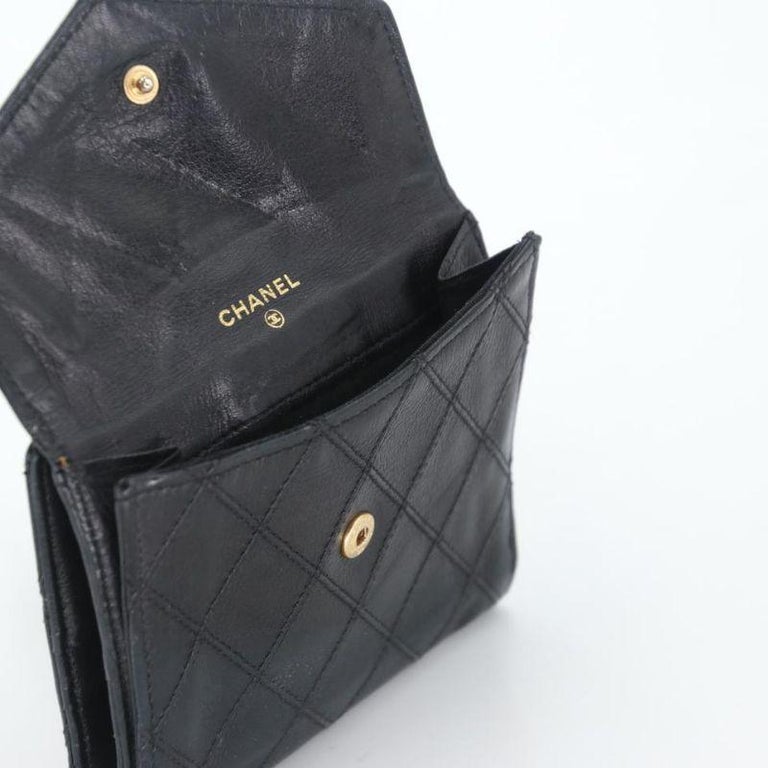 Chanel Matelasse Quilted Lambskin Flap Wallet CC1104P0006 at 1stDibs