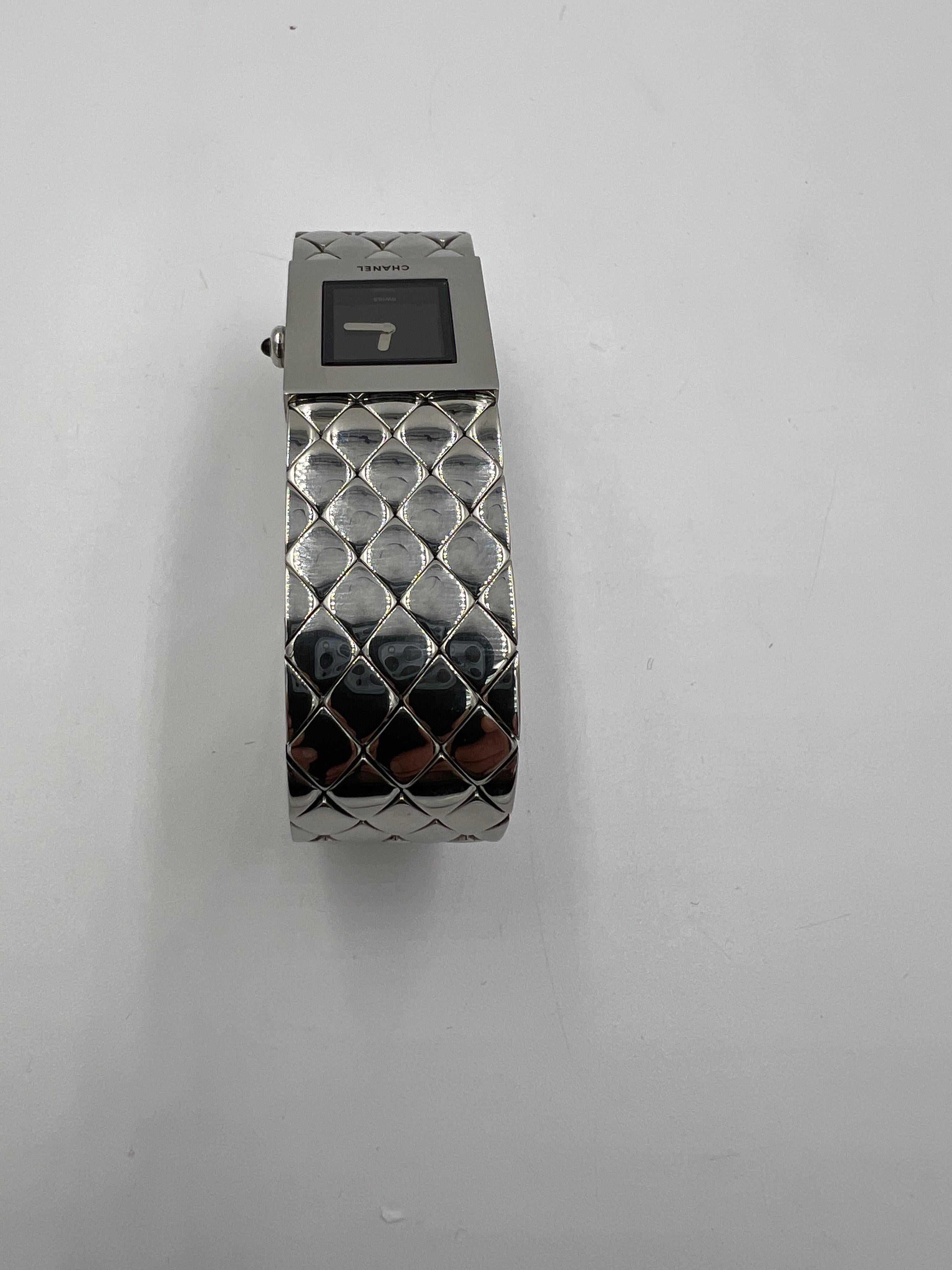 Chanel Matelasse Quilted Stainless Steel Wristwatch 6