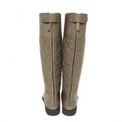 Chanel Matelasse Riding Leather  Boot Size eu 42 Brown
