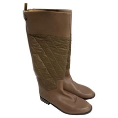 Chanel Matelasse Riding Leather  Boot Size eu 42 Brown