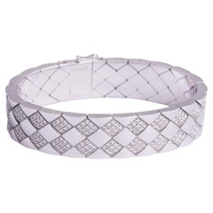 Chanel Bracelet en or blanc matelasse Souple Diamond
