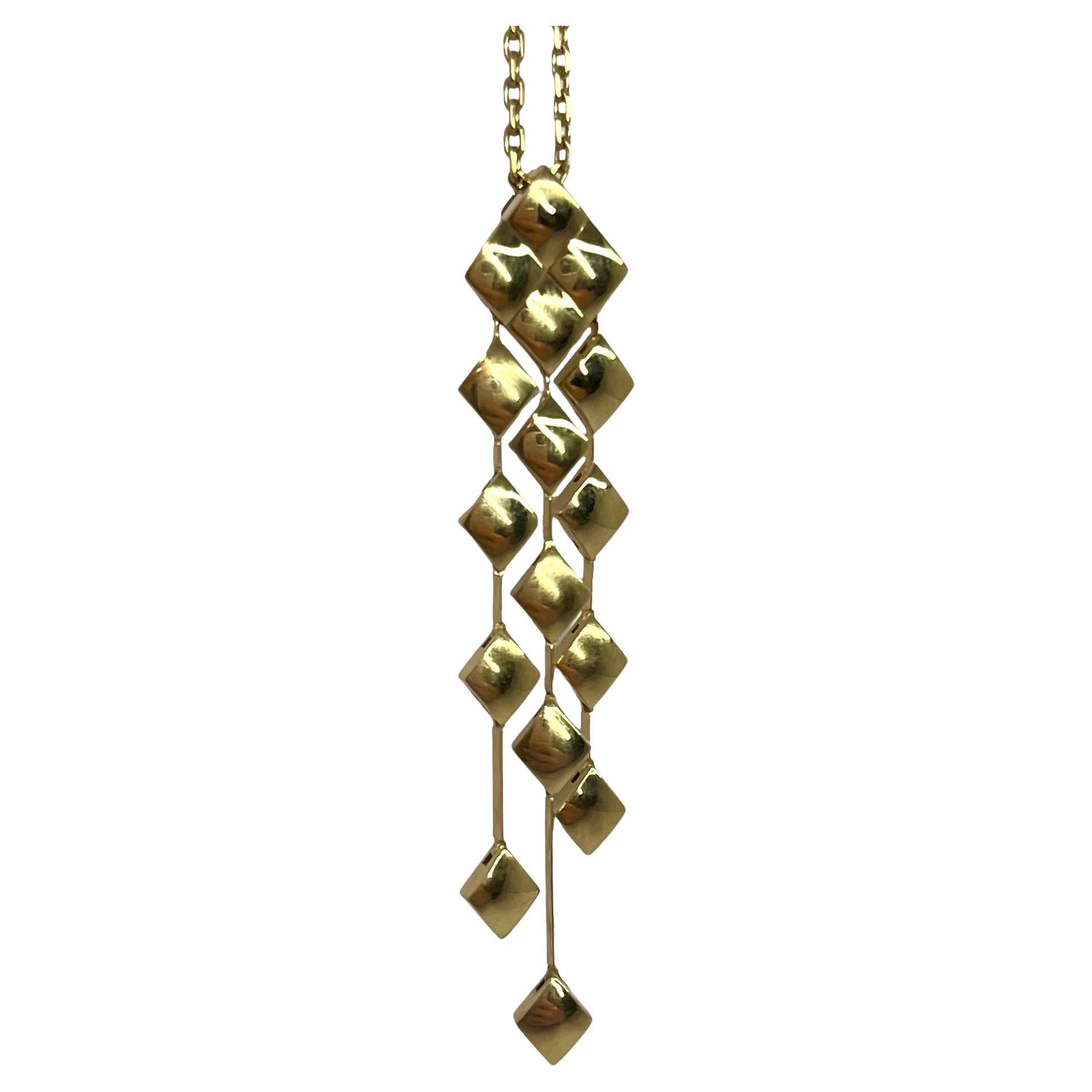 Chanel - Collier Matelassé Vintage en or jaune 18 carats en vente