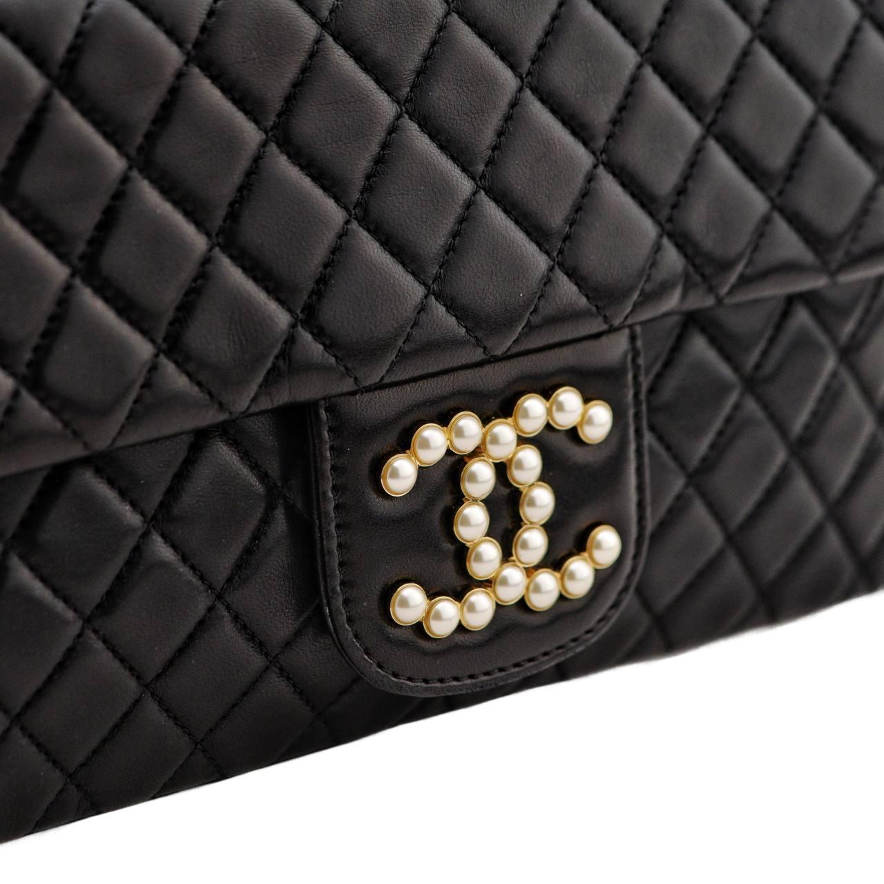 Borsa a tracolla Chanel Matelasse Westminster in pelle con finta perla in vendita 6