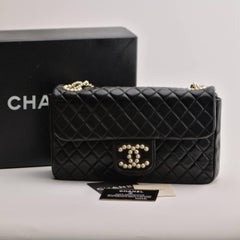 Chanel Matelasse Westminster Leder Faux Pearl Kette Umhängetasche