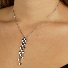 Chanel Matelasse White Gold Necklace