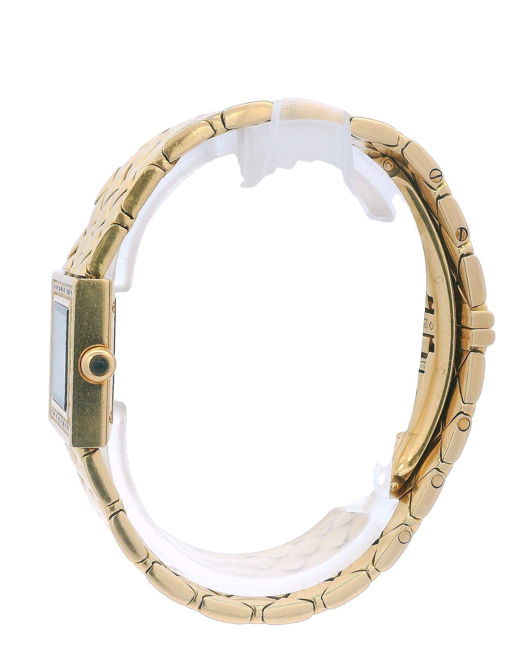 Chanel Matellasse Diamond Bezel 18K Yellow Gold Ladies Watch For Sale 1