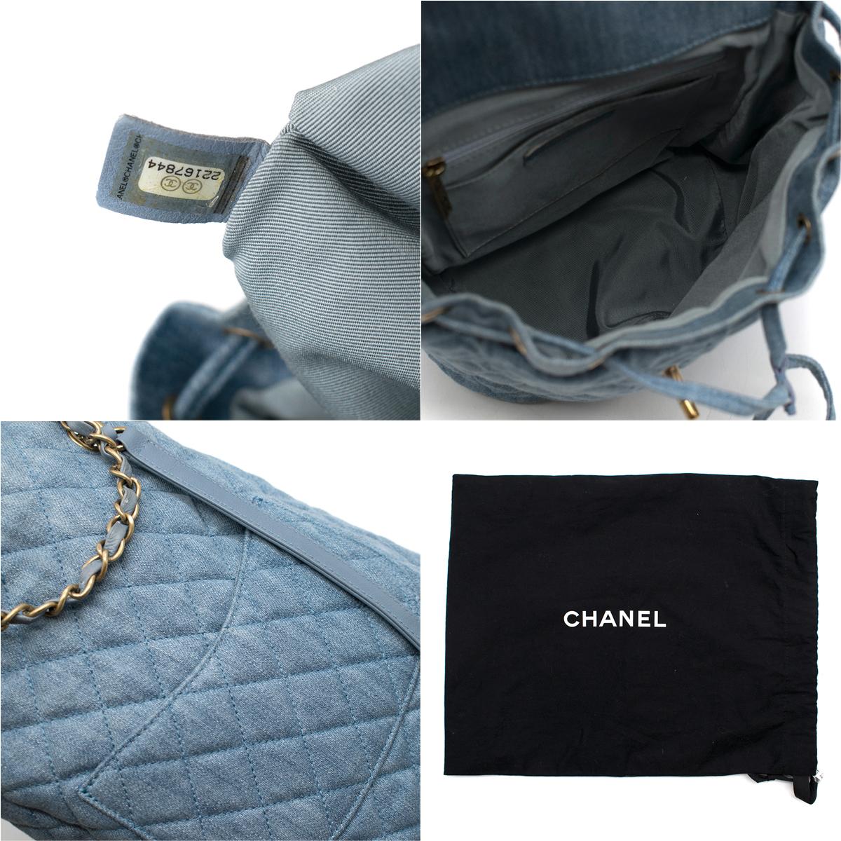 Chanel Matrasse denim backpack For Sale 2