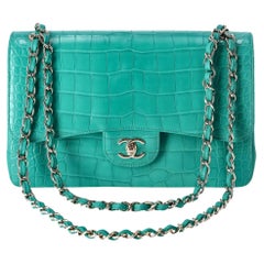 Chanel Matte Alligator Jumbo Double Flap Bag