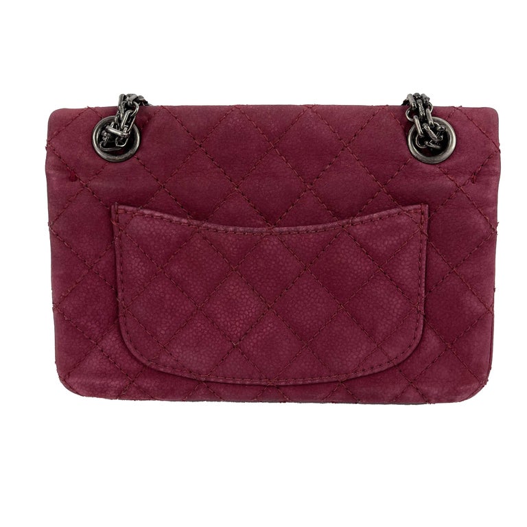 Chanel Raspberry Pink Mini Rectangular Bag With Brushed Gold Hardware