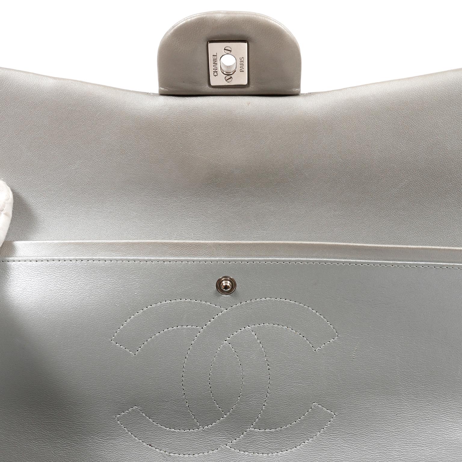 silver chanel bag