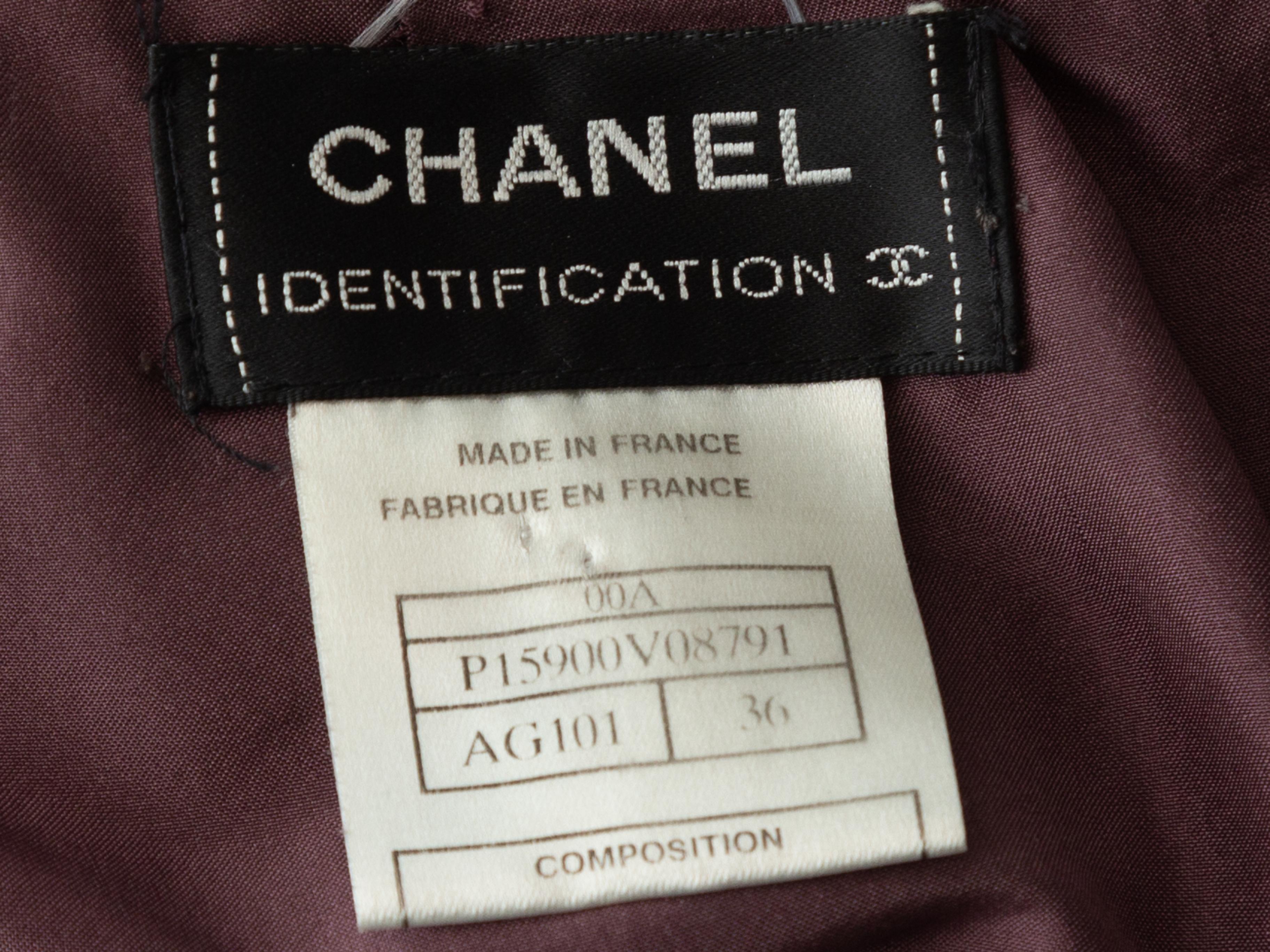 Women's Chanel Mauve Identification Textured Velvet Skirt