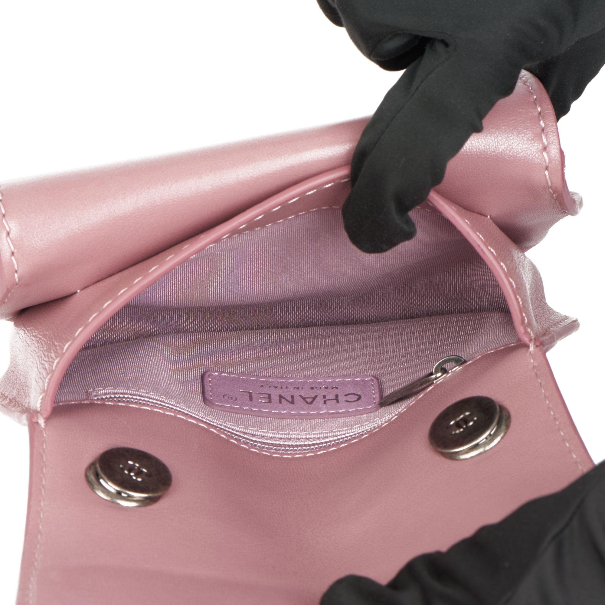 Chanel MAUVE QUILTED LAMBSKIN MINI FLAP BAG 3