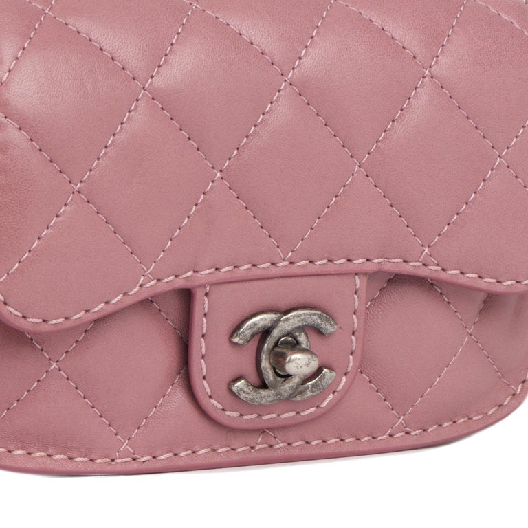 Chanel MAUVE QUILTED LAMBSKIN MINI FLAP BAG For Sale at 1stDibs