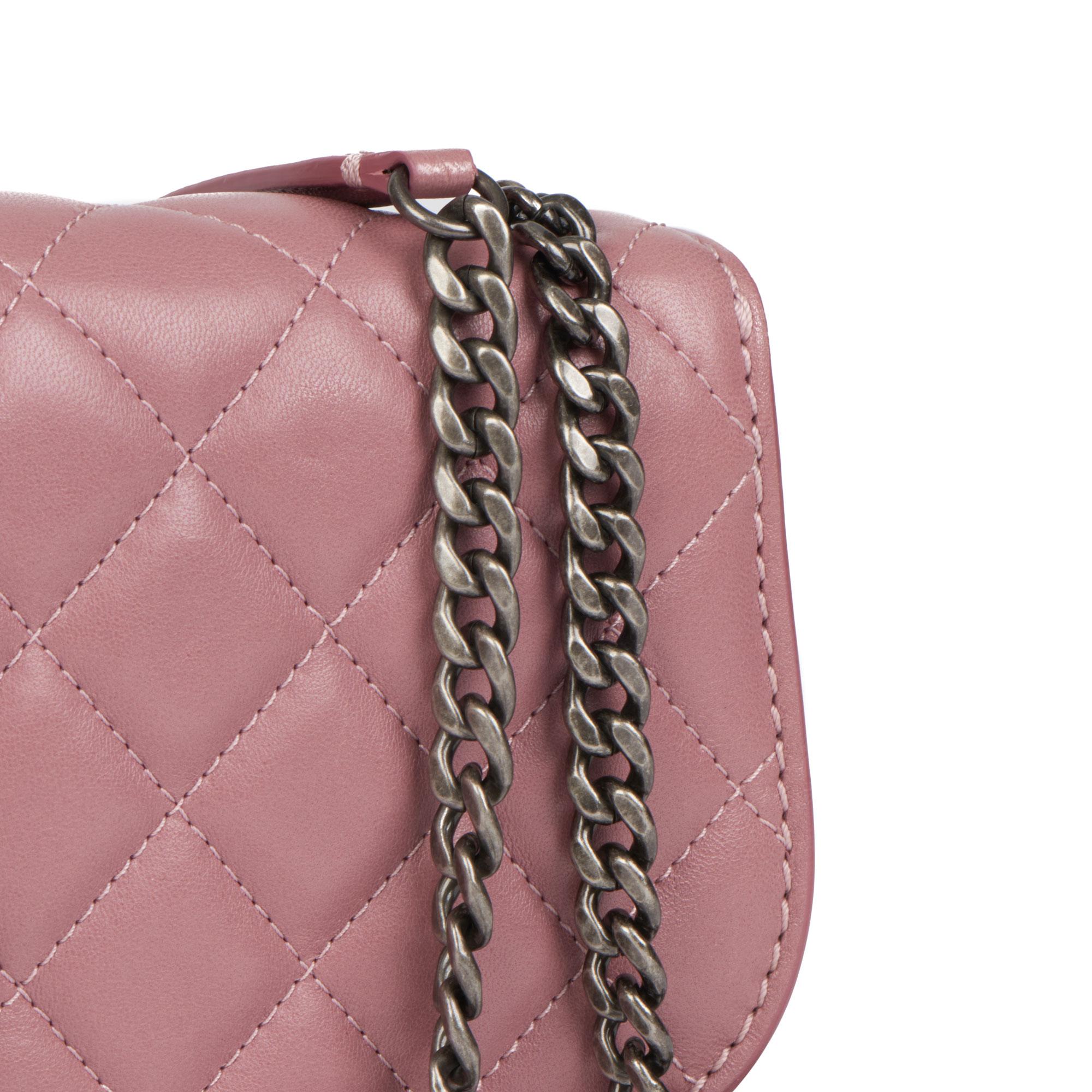 Women's Chanel MAUVE QUILTED LAMBSKIN MINI FLAP BAG