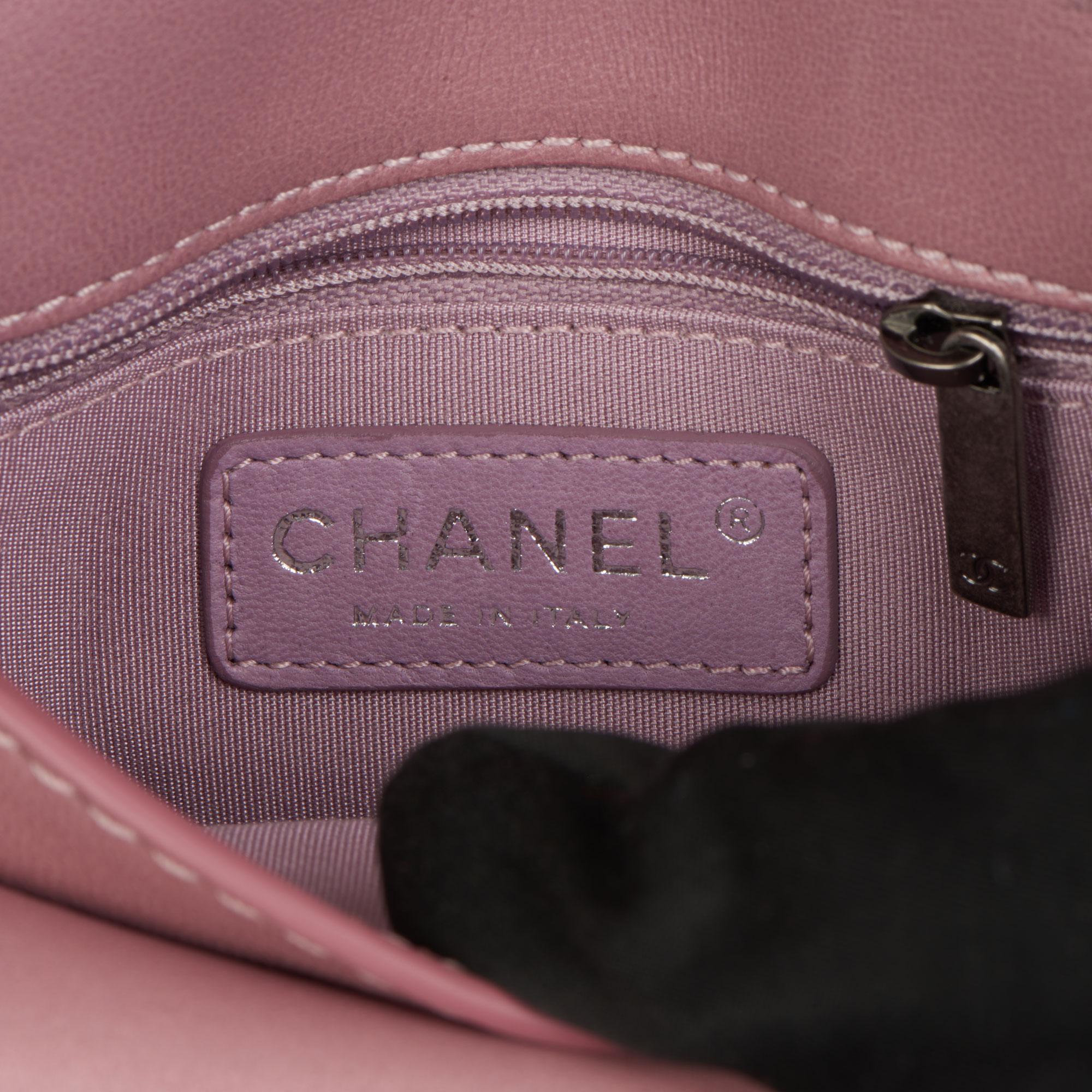 Chanel MAUVE QUILTED LAMBSKIN MINI FLAP BAG 1