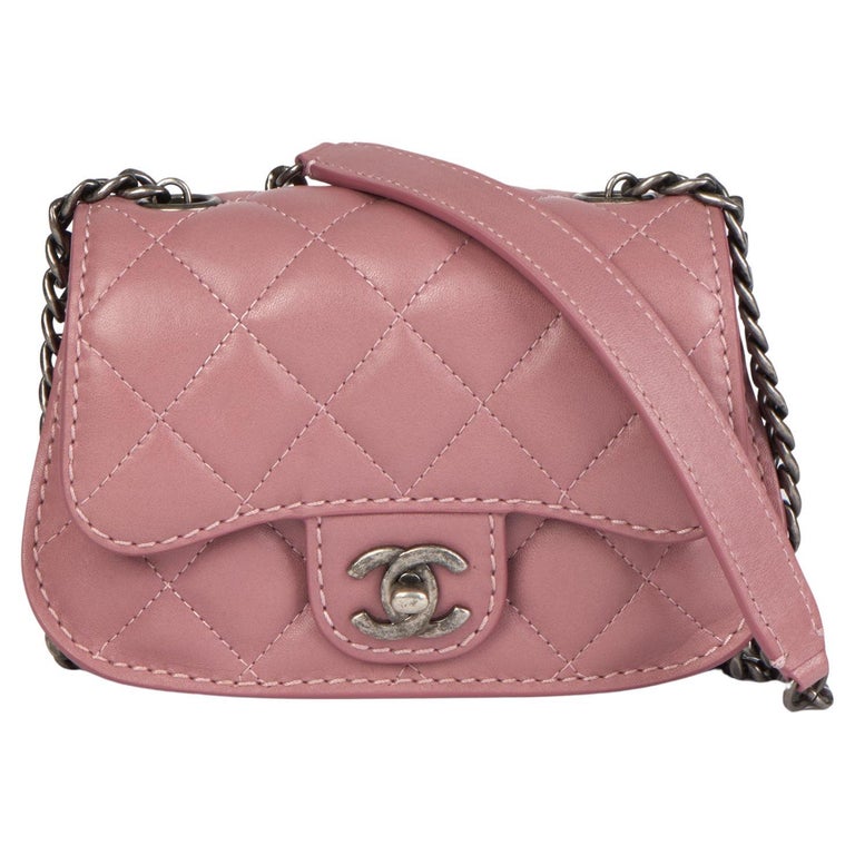 Chanel MAUVE QUILTED LAMBSKIN MINI FLAP BAG For Sale at 1stDibs