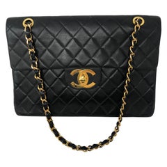 Chanel Maxi Black Leather Bag