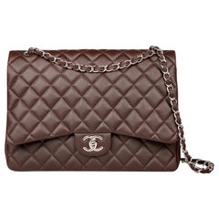 Chanel Maxi Brown Classic/Timeless Double Flap Bag