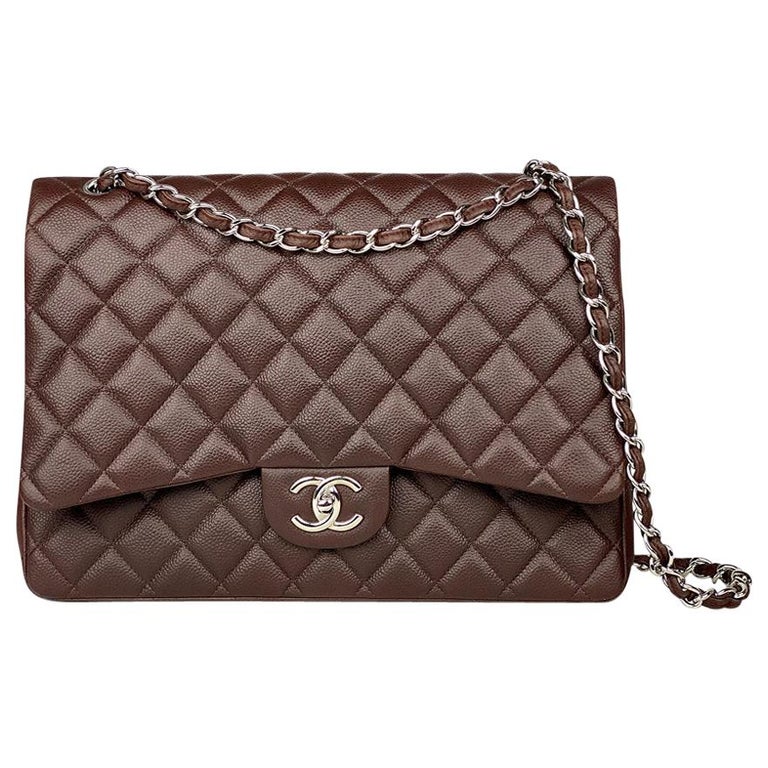 Chanel Classic Double Flap Maxi, Caramel Lambskin with Gold Hardware,  Preowned in Box WA001