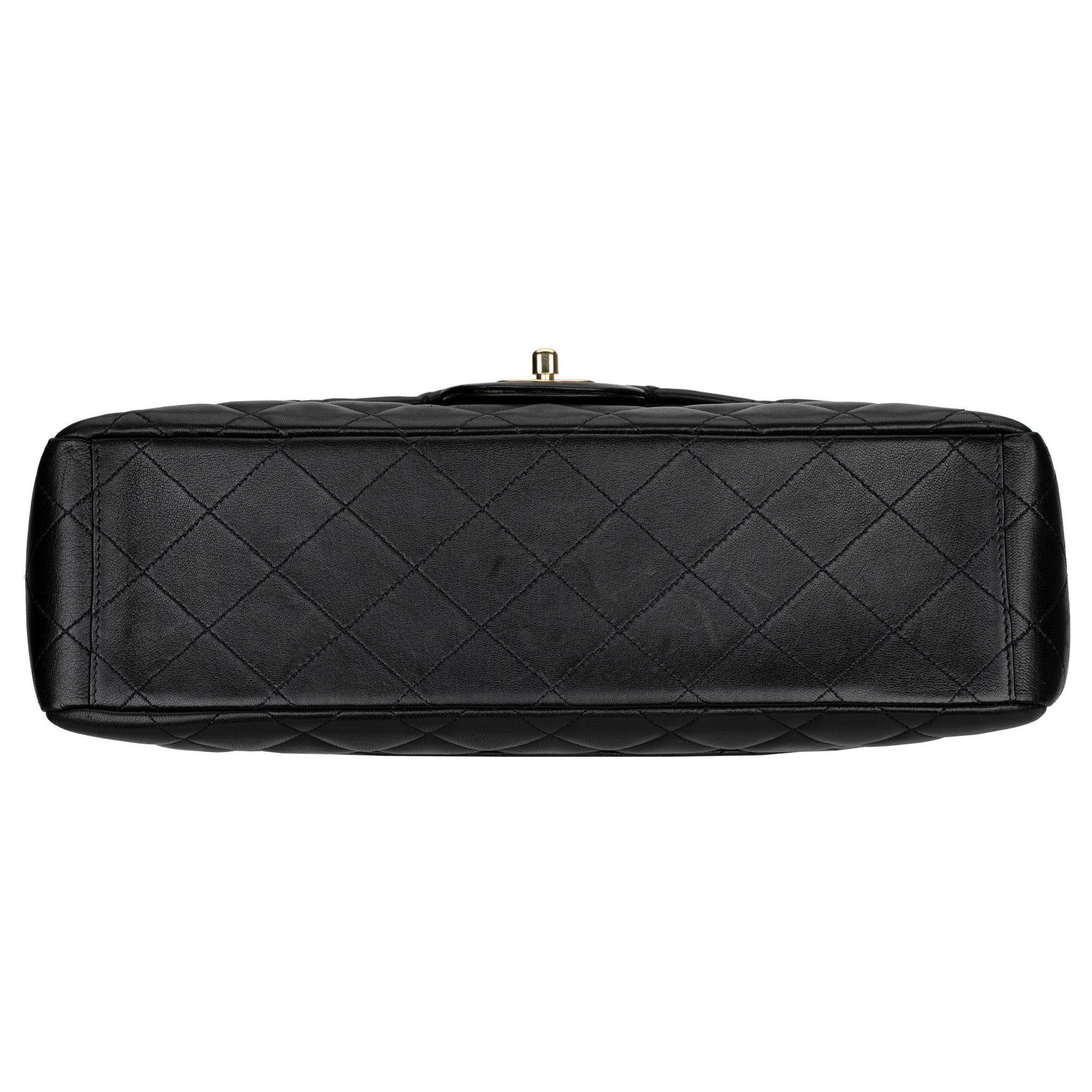 Chanel Maxi Classic Flap Black Quilted Lambskin Leather Gold-Tone Hardware 10