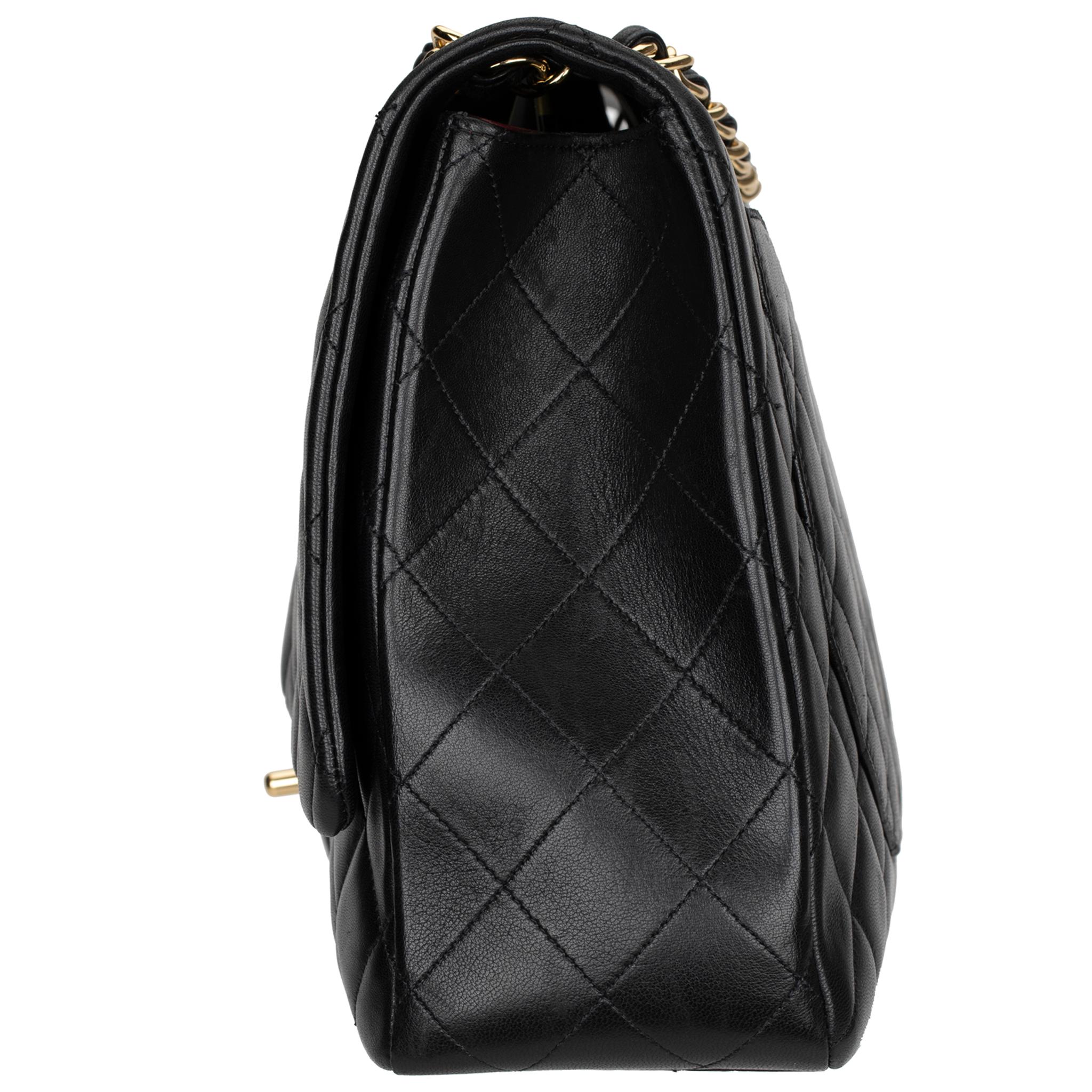 Chanel Maxi Classic Flap Black Quilted Lambskin Leather Gold-Tone Hardware 2