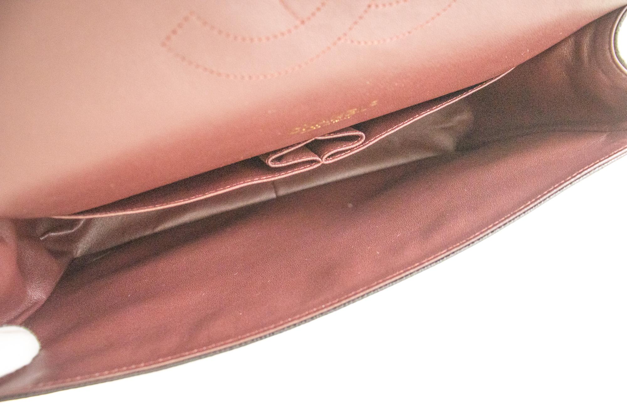 CHANEL Maxi Classic Handbag Grained Calfskin Double Chain Flap Shoulder Bag For Sale 4